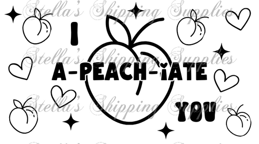2.25x1.25” A-Peach-Iate Thermal Stickers