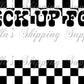 2.25x1.25” Checkered Bolt PU Thermal Stickers
