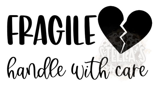 Broken Heart Fragile Thermal Stickers