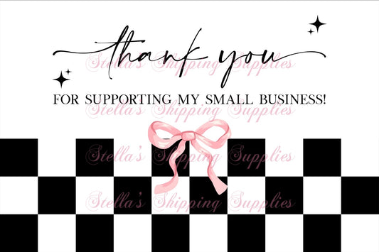 Jumbo TY Cards - Checkered