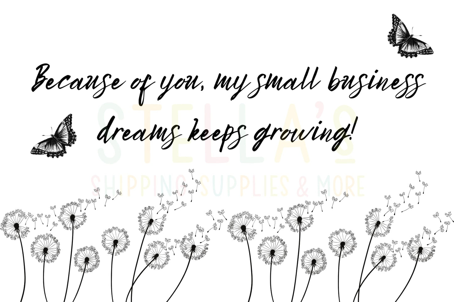 4x6 Small Business Dreams Thermal Sticker