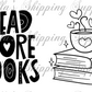 2.25x1.25” Read More Books Thermal Stickers