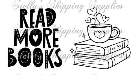 2.25x1.25” Read More Books Thermal Stickers