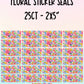 2x5” Floral Sticker Seals