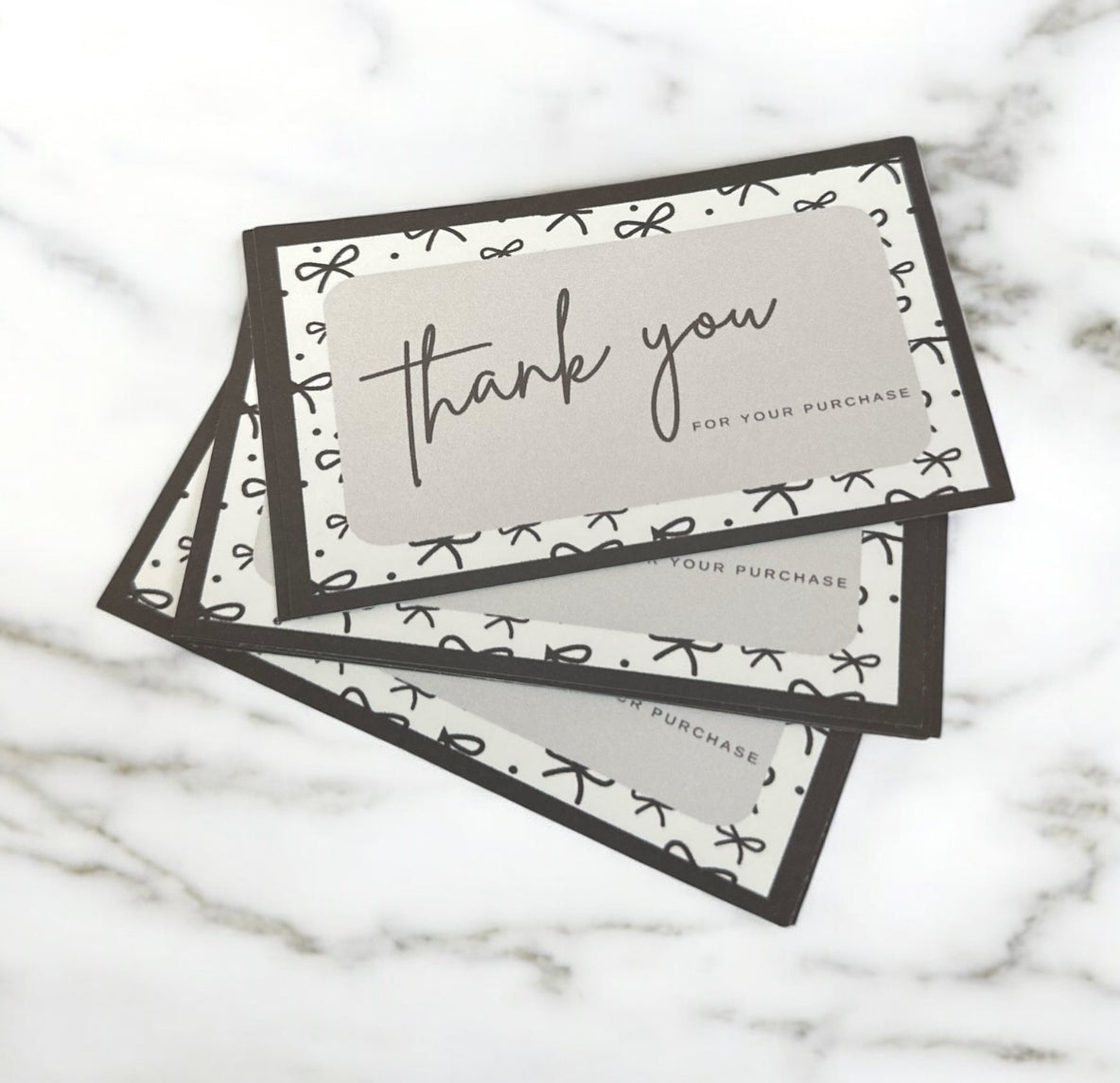 Black Bow Thank You Cards