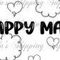2.25x1.25” Happy Mail Thermal Stickers