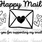 2.25x1.25” Happy Mail Thermal Stickers