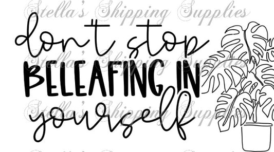 2.25x1.25” Beleafing Yourself Thermal Stickers