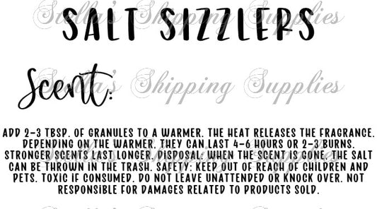 2.25x1.25” Salt Sizzlers Thermal Stickers