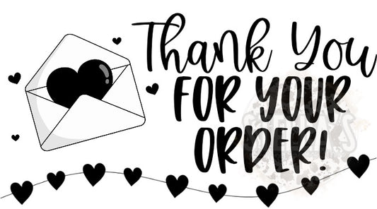 Valentine TY For Your Order Thermal Stickers