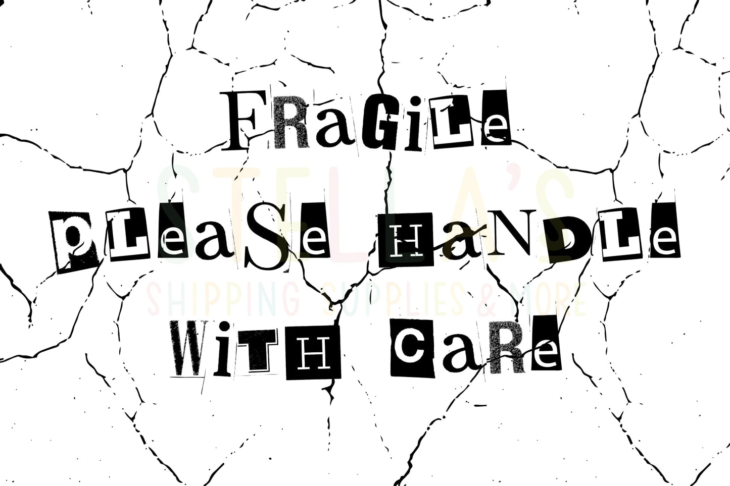4x6 Retro Fragile Handle With Care Thermal Sticker
