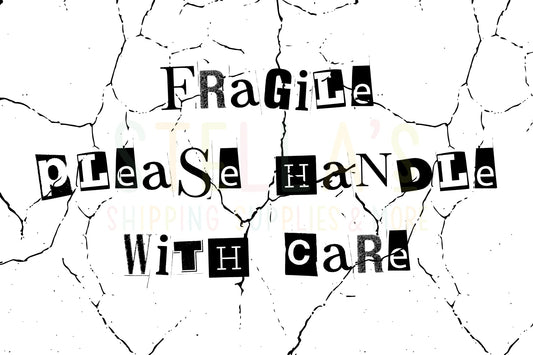 4x6 Retro Fragile Handle With Care Thermal Sticker