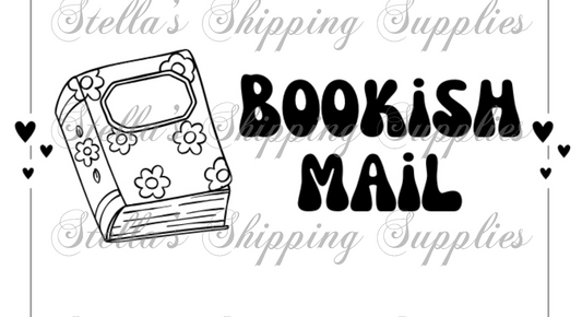 2.25x1.25” Bookish Mail Thermal Stickers