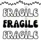 4x6 Retro Fragile Thermal Sticker