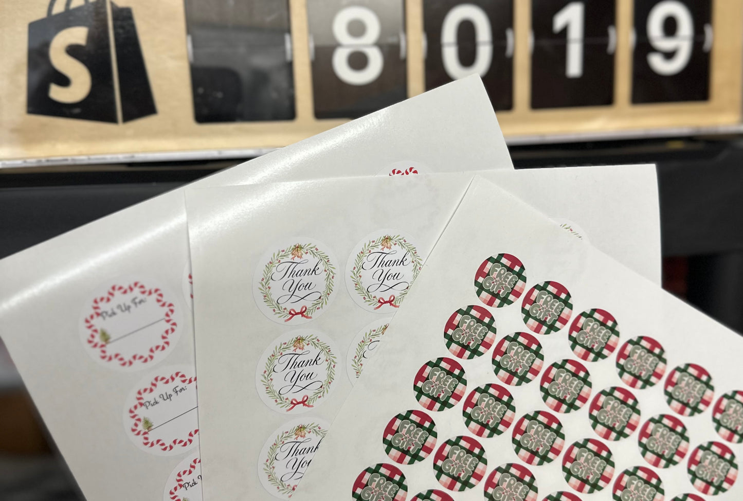 New Printed In House Christmas Stickers