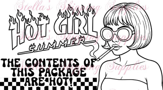 2.25x1.25” Hot Girl Summer Thermal Stickers