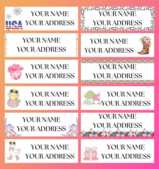 Summer Custom Address Labels - DETAILS IN DESCRIPTION, PLEASE READ!