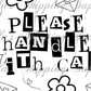 2.25x1.25” Handle With Care - Stamped Thermal Stickers