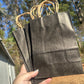 6x8.5x3.25 Black Kraft Bags