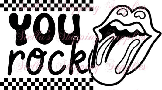 2.25x1.25” You Rock Thermal Stickers