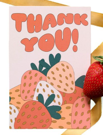 4x6 Strawberry TY Cards
