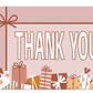 4x6 Christmas Gift TY Cards