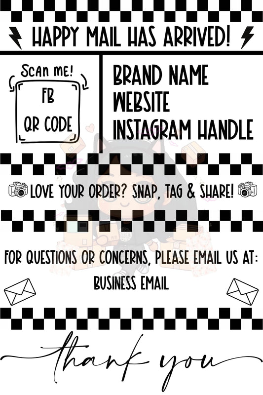 4x6 Custom QR code Thermal Sticker - Important Info In Listing