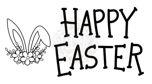 2.25x1.25” Happy Easter Thermal Stickers