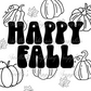 2.25x1.25” Happy Fall Thermal Stickers