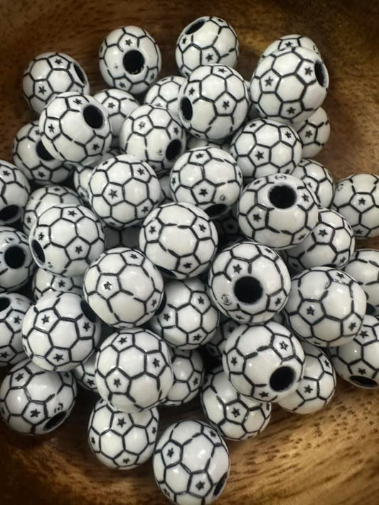 Acrylic Soccer Ball Beads