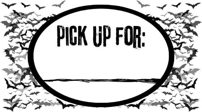 2.25x1.25” Batty Pick Up Thermal Stickers