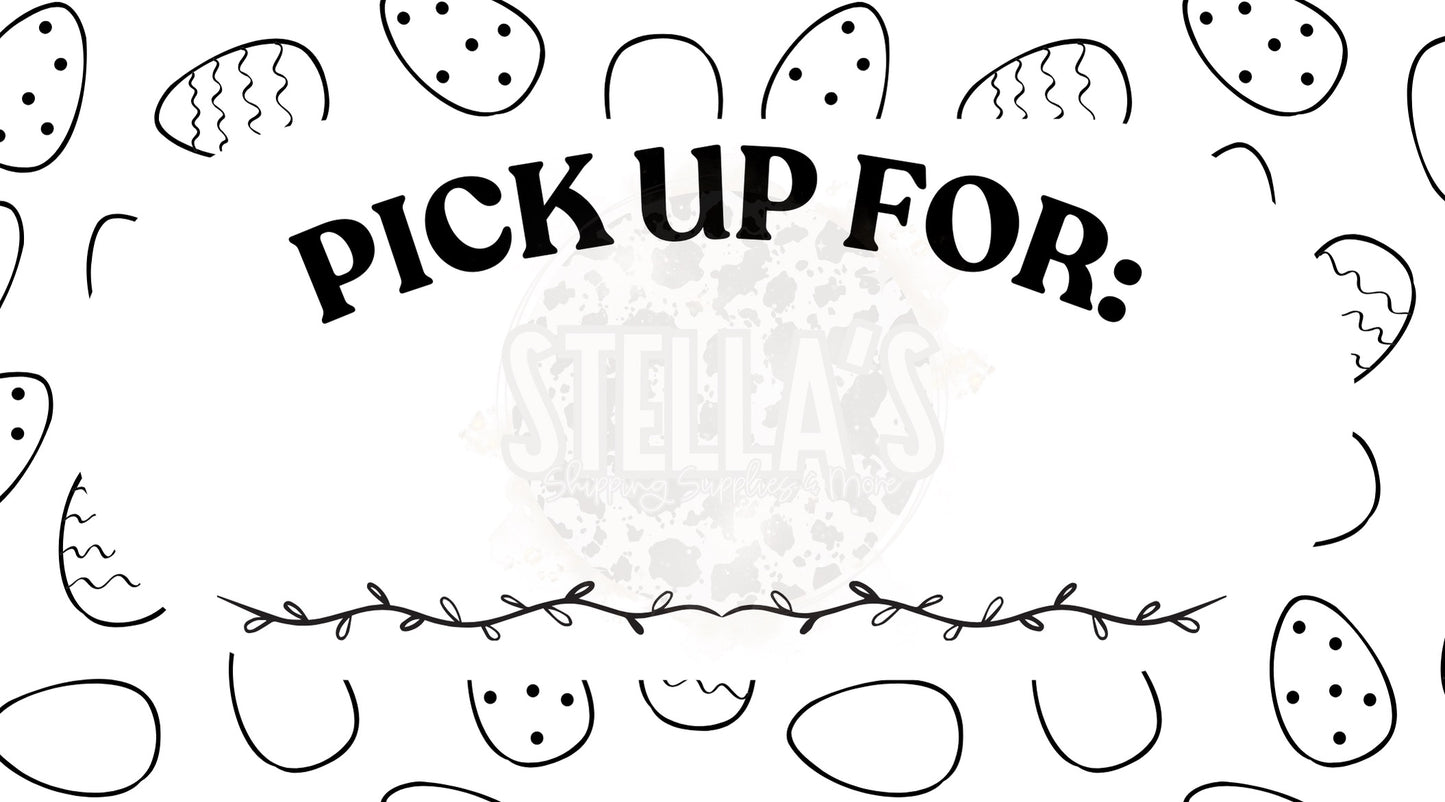 2.25x1.25” Easter Pickup Thermal Stickers