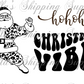 2.25x1.25” Christmas Vibes Thermal Stickers