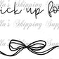 2.25x1.25” Bow PU Thermal Stickers