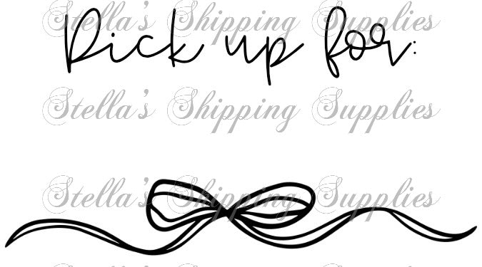 2.25x1.25” Bow PU Thermal Stickers