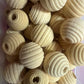 Wood Beehive Beads