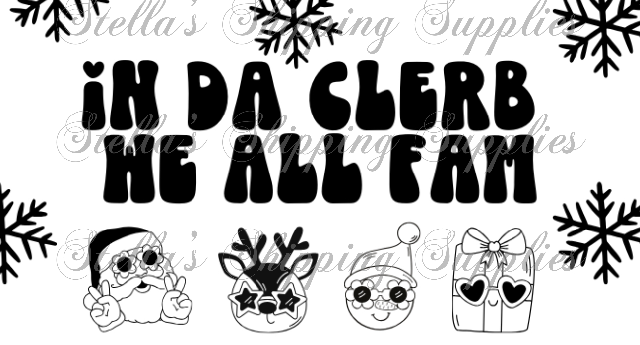 2.25x1.25” In Da Clerb Thermal Stickers