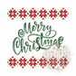 Merry Christmas Stitched Stickers