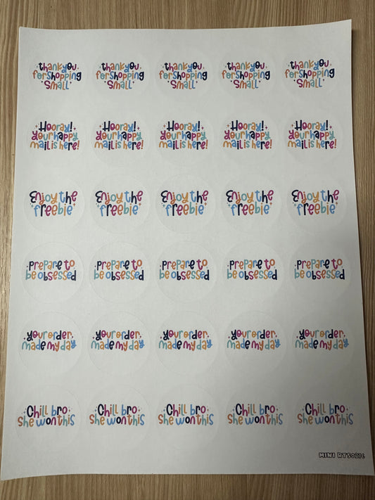Assorted Rainbow Sticker Sheet