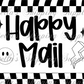 4x6 Trendy Checkered Happy Mail Thermal Sticker