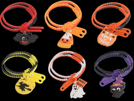 Preorder Halloween Zipper Charm Bracelet