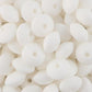 12mm White Lentil Bead