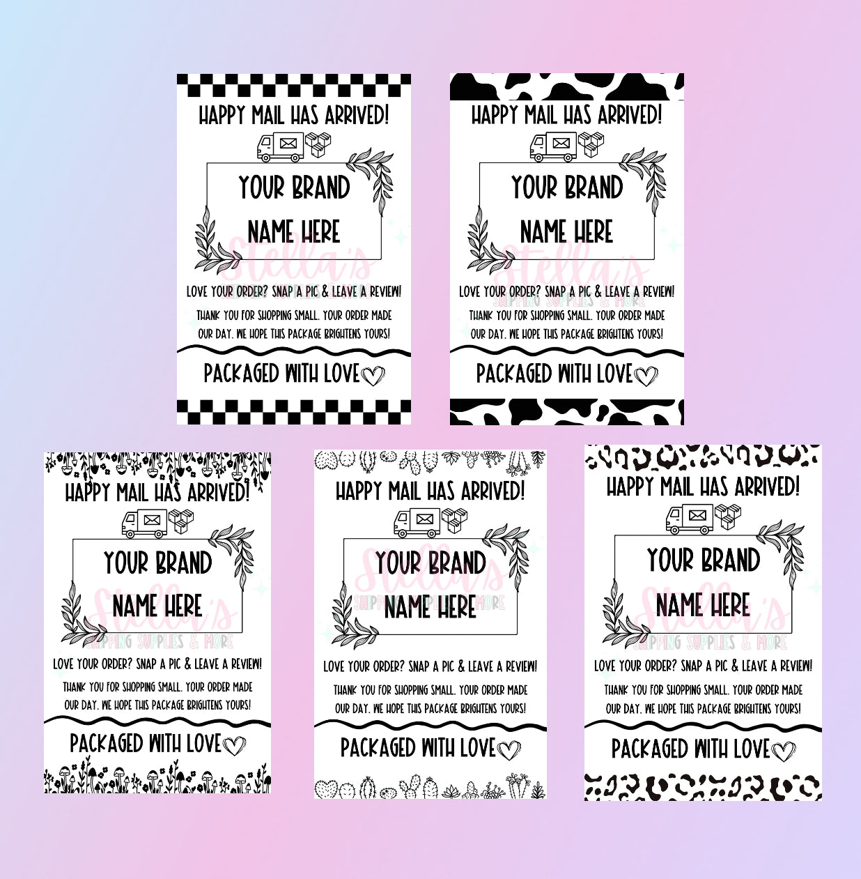 4x6 NEW Custom Snap A Pic Thermal Sticker - LEAVE BRAND NAME IN NOTES AT CHECKOUT