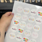 Assorted Sticker Sheet