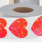 Faux Glitter Heart Stickers