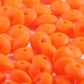 12mm Orange Lentil Bead