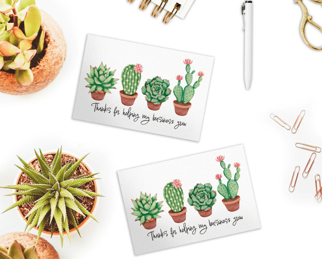 4x6 Succulent TY Cards