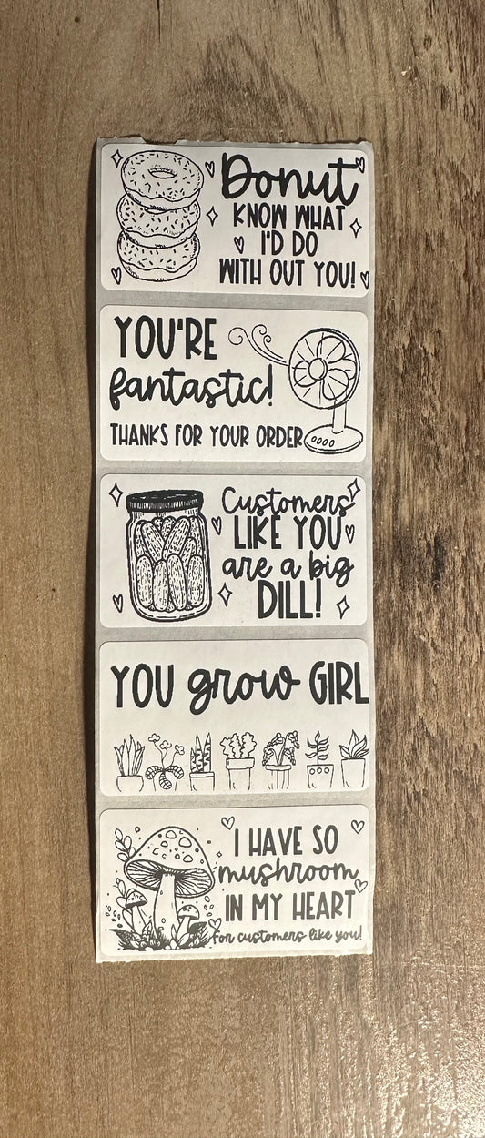 New Pun Thermal Stickers