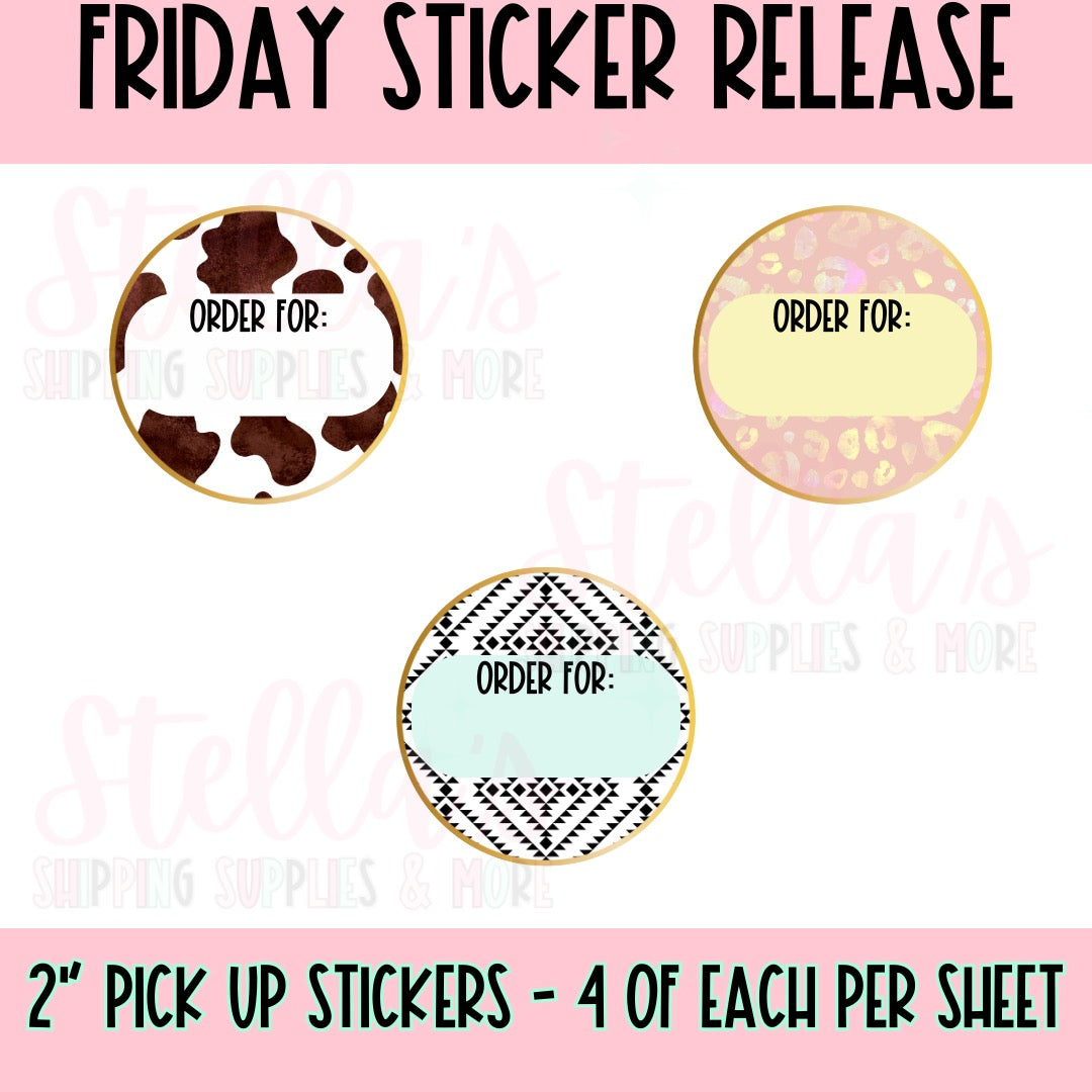 Store Pick Sticker 2” Assorted Pickup Stickers – Stella's Shipping Supplies & More!