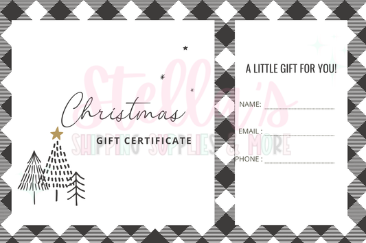 Christmas Gift Certificates